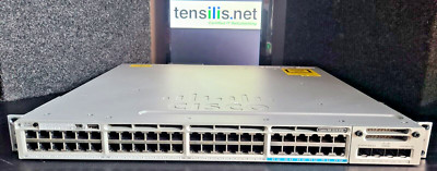 CISCO C3850-12X48U-S UPoE SWITCH | 3850-NM-4-10G MODULE | CERTIFIED RESET