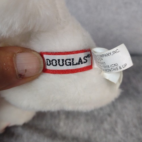 Douglas Cuddle Toys Duchess White Cat 6 Inch Pink Ears & Crown Brown Eyes - Picture 7 of 8