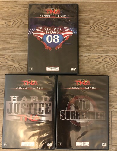 🔥🔥🔥 Set of three TNA wrestling PPV DVDs Sting Angle Nash Foley