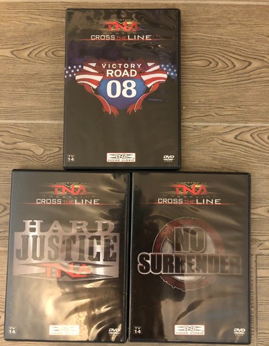 🔥🔥🔥 Set of three TNA wrestling PPV DVDs Sting Angle Nash Foley - Picture 1 of 4