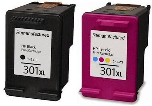 Rellenar Tinta para HP 301XL rellenar los cartuchos de tinta de color negro  y | eBay