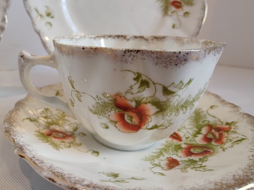 Set da tè Wellington bone china, Art Nouveau, c 1906, ""Viola dorata - Foto 11 di 24