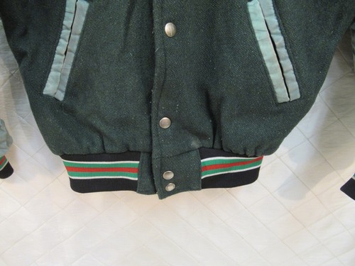 Pinzel Sport 58 Letterman Bomber Jacket Kids Strive For The Top Rembrandt Green - Picture 7 of 18