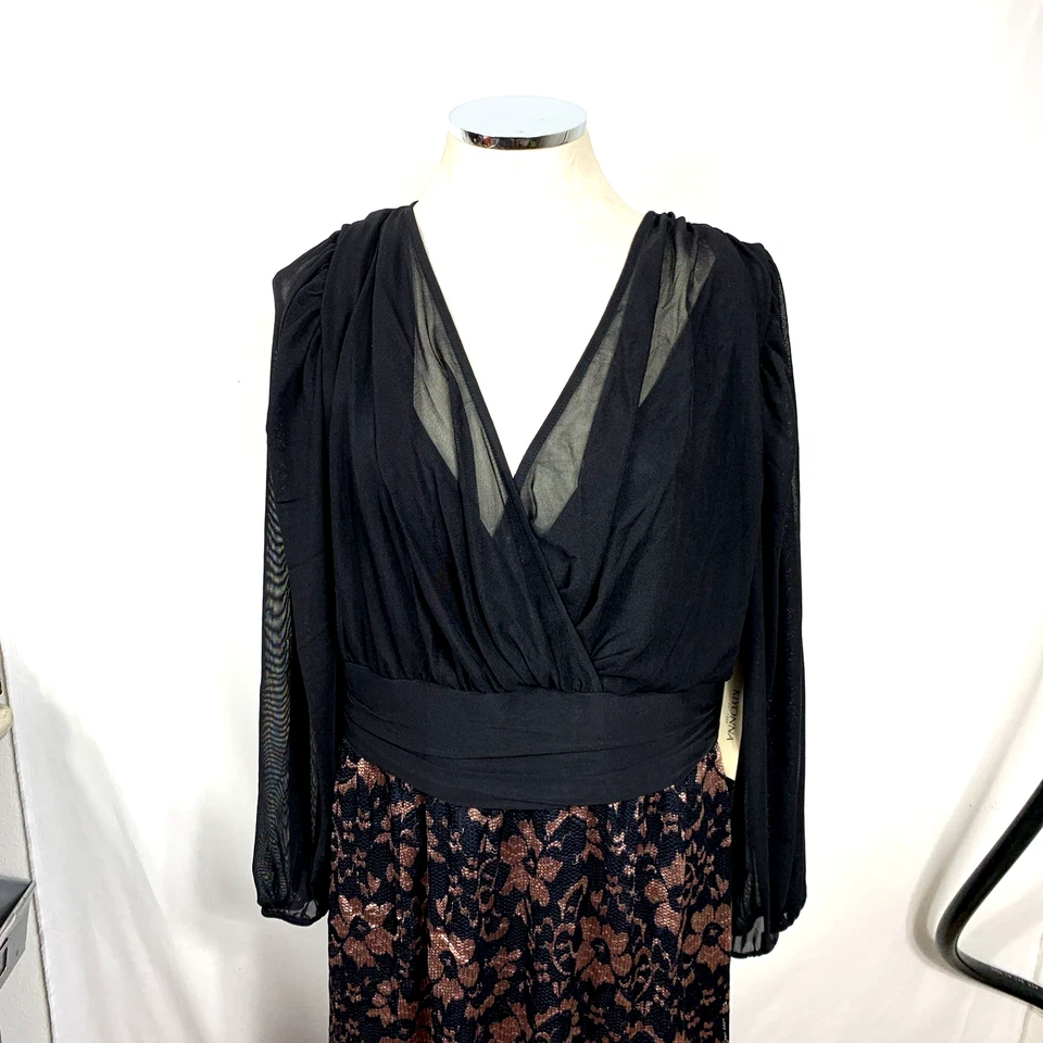 Maxi Vestido KIYONNA Leona Negro Encaje Talla 2X Formal Noche Cóctel Nuevo con Etiquetas Foto 2 de 4