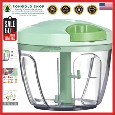 Effortless Manual Food Processor - 650ml Vegetable Chopper for Easy Meal Prep