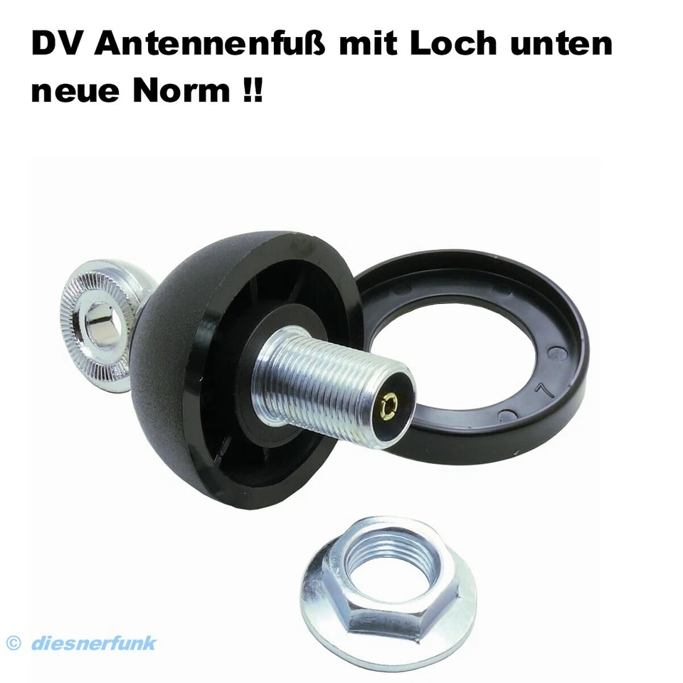 DV Antennenfuß neue Norm mit Loch für DV Antennen mit Öse CB Amateur Funk Fuss