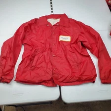 VTG Nylon Jacket Men XL Red Mining Phalco Coal Patch Corporation Kentucky USA