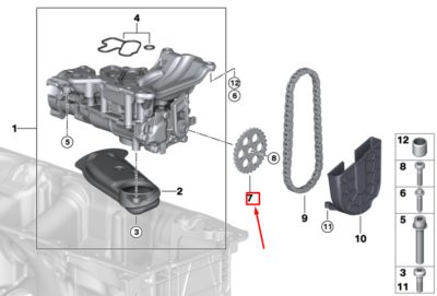 BMW X3 M F97 Engine Oil Pump Sprocket 11418098921 GENUINE for sale  