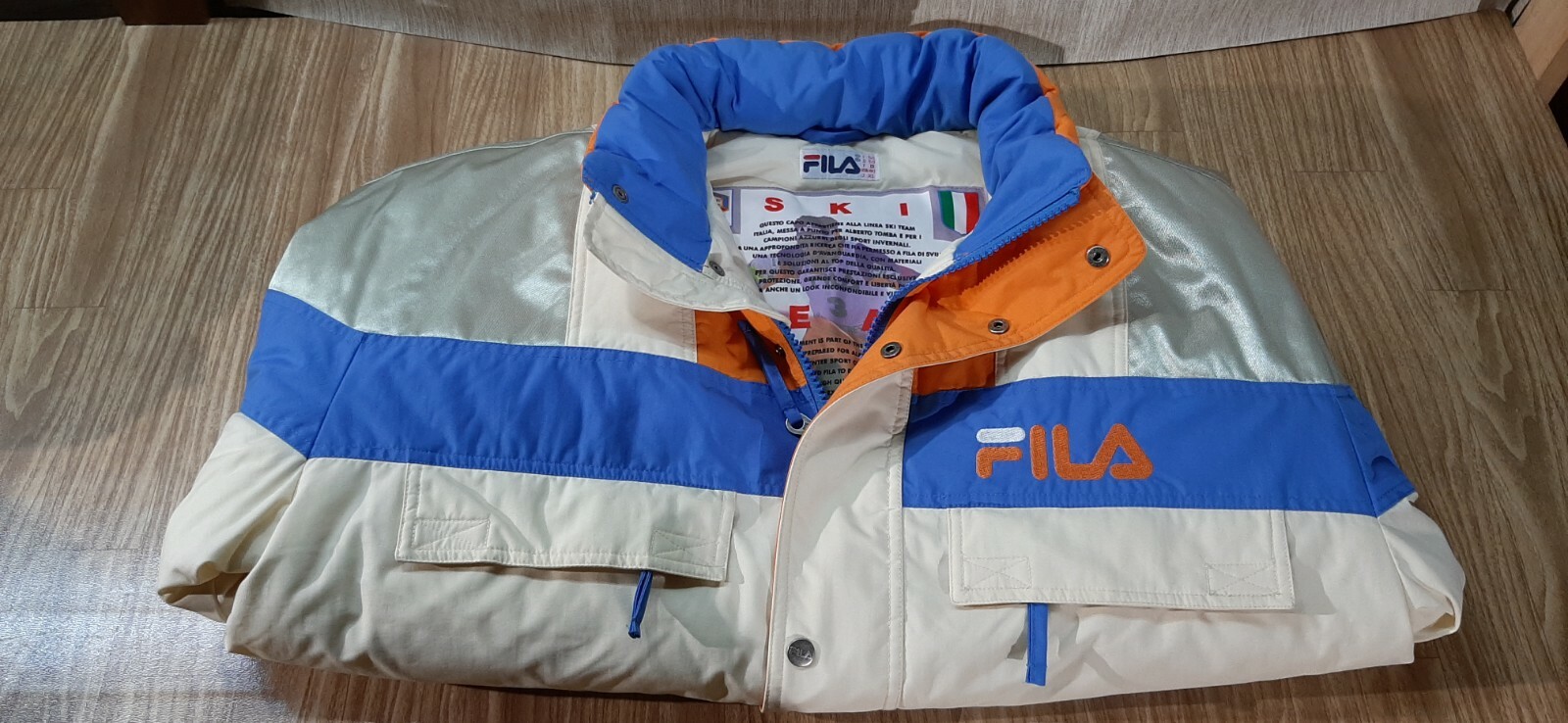 Giacca da Sci Originale – Fila – Mod. ECRU Colore Avorio Blu Uomo taglia 50