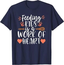Work Of Heart School Lunch Lady Cafeteria Worker Unisex T-Shirt
