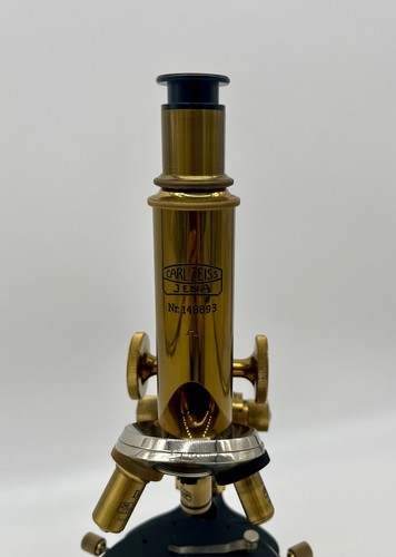 1930's German Jena Brass Microscope by Carl Zeiss - Picture 6 of 12