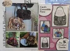 Purse Patterns Choice: All Ruffled Up Handbag OR Carol's Convertible Purse NEW