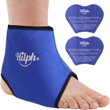 Hilph Extra Large Ankle Ice Pack Wrap for Swelling & Sprained, Reusable Ankle Br
