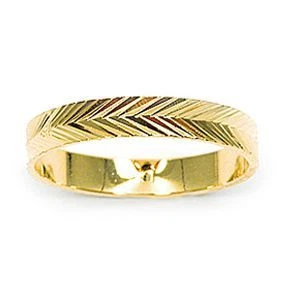 Dolly-Bijoux Alliance T66 Jonc Lapidée Chevron 3 mm Plaqué Or 18K MadeInFrance