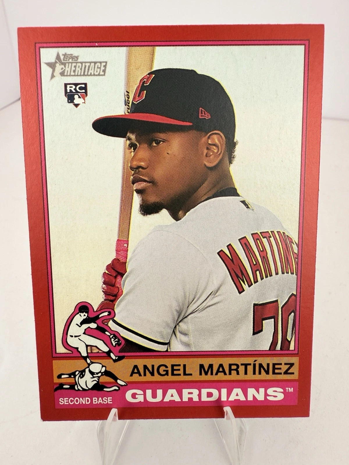 2025 Topps Heritage - Angel Martinez #338 Red Border (RC) Rookie - Guardians
