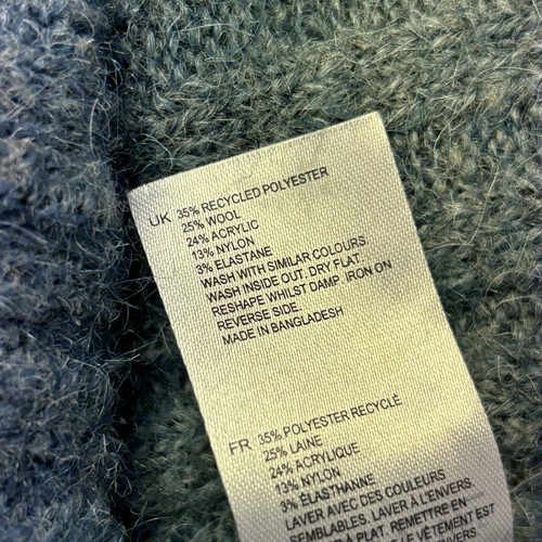 White Stuff Jumper Size 10 Blue Cosy Layer Wool Content - Picture 9 of 9