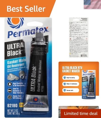 Maximum Oil Resistance RTV Gasket Maker 3 fl. oz - Fast-Curing, Non-Corrosive