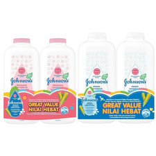 Johnson's Baby Powder Blossoms  Classic Talc 2x500g Value Size Hypoallergenic