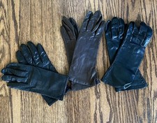 Vintage Soft Leather Gloves 3 Sets French Leather Size 6 1/2 Small