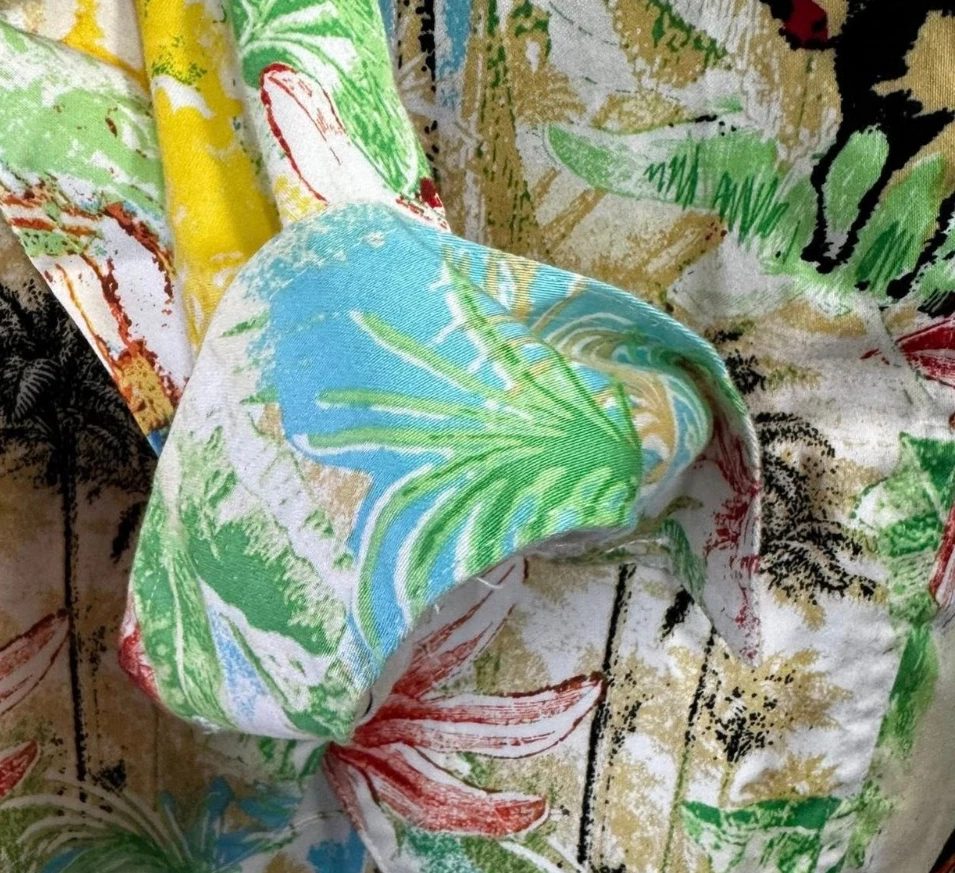 Camisa manga larga para mujer Erin London - Talla: XL - Color: estampado tropical Foto 3 de 4