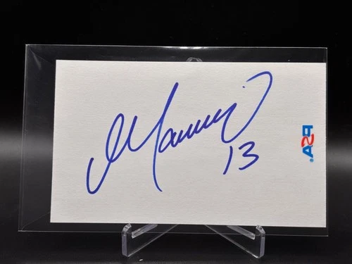 Dan Marino Autographed 3x5 Note Card, Marino Authentic Hologram Sticker