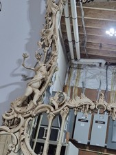 king george 111 late 1800's 7 layer wooden carved mirror