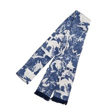 Excellent Condition Valentino Silk Blue White Scarf 0432 VALENTINO