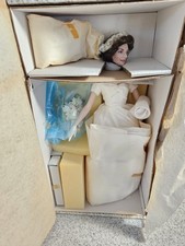Franklin Mint Heirloom Jackie Kennedy Wedding Doll Complete Never Taken From Box