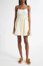 NWT Ulla Johnson Cream Beatriz Tie Dot Mini Dress 12