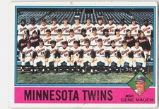 1976 Topps #556 Minnesota Twins / Gene Mauch Team Checklists