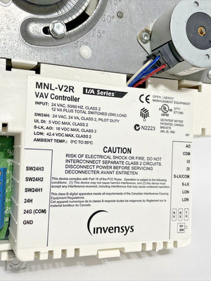Invensys I/A Series MNL-V2R VAV Controller Untested