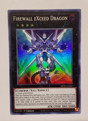 Yu-Gi-Oh Firewall eXceed Dragon MP20-EN067 1st Ed Prismatic Super Rare NM