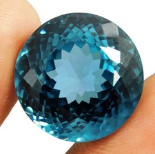 IGL Certified 34.00 Ct Natural Flawless Blue Sapphire Round Loose Gemstone 5DDP