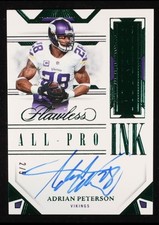 2023 Flawless Adrian Peterson All-Pro Ink-Emerald Auto Sports Card 2/5 RARE!
