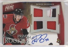 2011-12 Panini Prime Rookie Auto Silver 50/50 Patrick Wiercioch #145 Patch 03hd