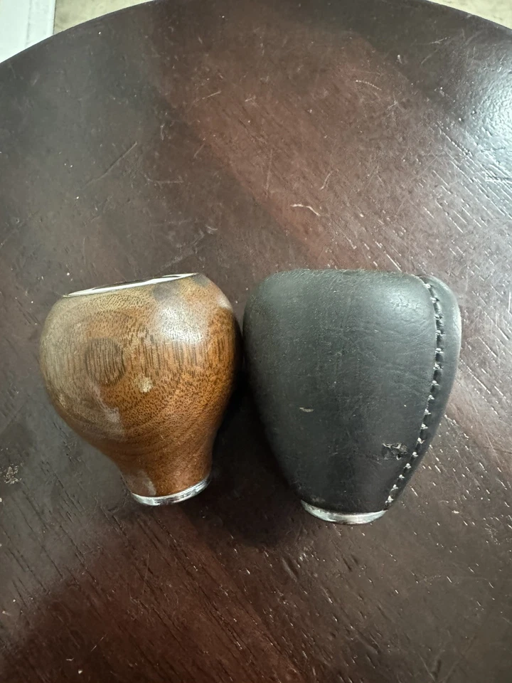 Perilla de cambio manual vintage Honda Civic años 70 CVCC SB1 EB3 madera esmaltada cuero oe Foto 2 de 4