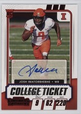2021 Contenders Draft Picks College Game Ticket Red Josh Imatorbhebhe Auto 1th4