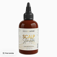 Bask Lather Scalp Stimulator Hair Growth Oil, 4 fl oz, Oil Formula, 12M