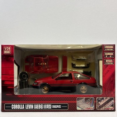 Aoshima DISM 1/24 Toyota Corolla Levin AE86 frühes Modell 1983 rot schwarz