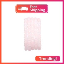 BEADIA Faceted Natural Rose Quartz Crystal Stone Rondelle 4x6mm Loose Semi Gemst