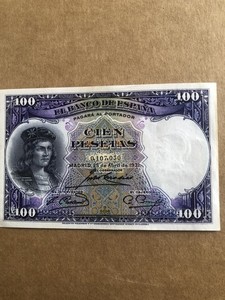 1931 100 Pesetas Unc
