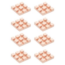 8 Pcs Copper Heatsink 10x10x2mm, Heat Sink Cooler Radiator for Raspberry Pi