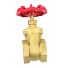 Heavy Duty 1-1/2" Brass Gate Valve DN40, NPT For Fuel, Water & Gas Lines 200psi