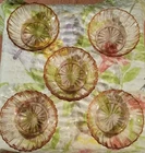 Vtg Anchor Hocking Queen Mary Pink Depression Glass Berry Bowls Set of 5 1930's