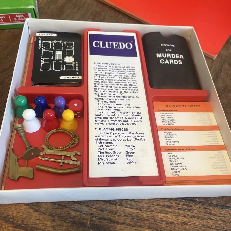 Vintage Travel Cluedo - The Great Detective Game - Waddingtons - 1984 Complete - Image 4 of 4