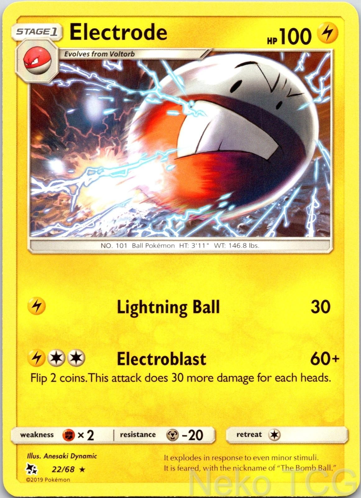 ELECTRODE 22/68 RARE HIDDEN FATES NM