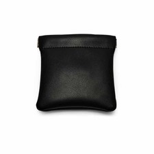 Woodten PU Leather Jewelry Travel Bag 3.54"x3.54", Black