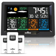 Weather Stations Wireless Indoor Outdoor with Multiple Sensors, 7.5" Color Displ