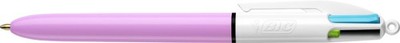 BIC Druckkugelschreiber 4 Colours Fun, rosa/weiß