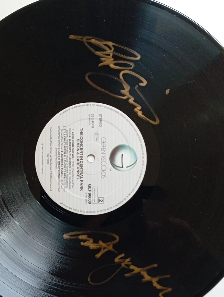 PAUL SIMON ART GARFUNKEL Genuine signed  VINYL Album  CONCERT  IN CENTRAL PARK  - Image 4 of 4
